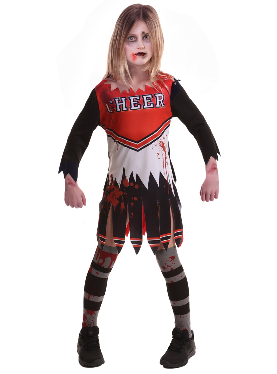 Zombie Cheerleader Girls Halloween Costume - Main Image