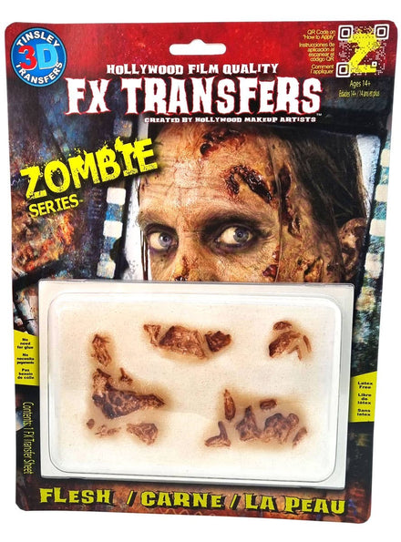 Zombie Wounds and Decay Realistic 3D Water Activated Special FX Prosthetic