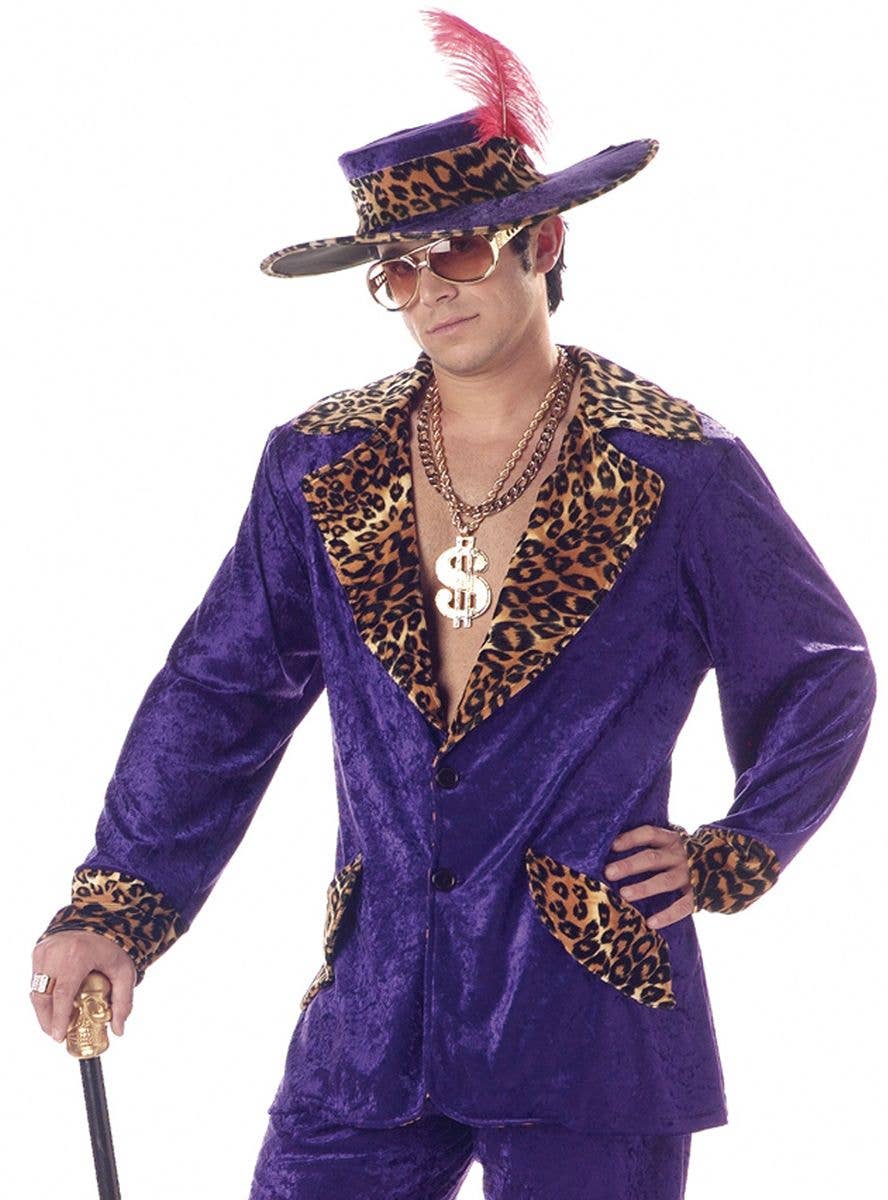 Velvet Purple Mac Daddy Dress Up | Playa Pimp Mens Gangster Costume