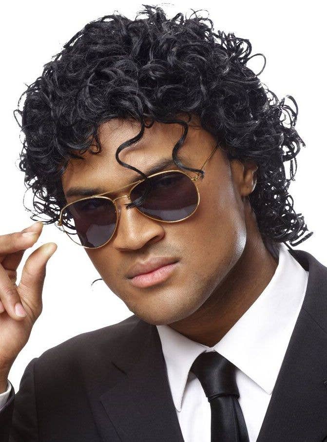 Mens Curly Black Afro Wig 70S 80S Retro School Disco Michael Jackson Fancy Dress 