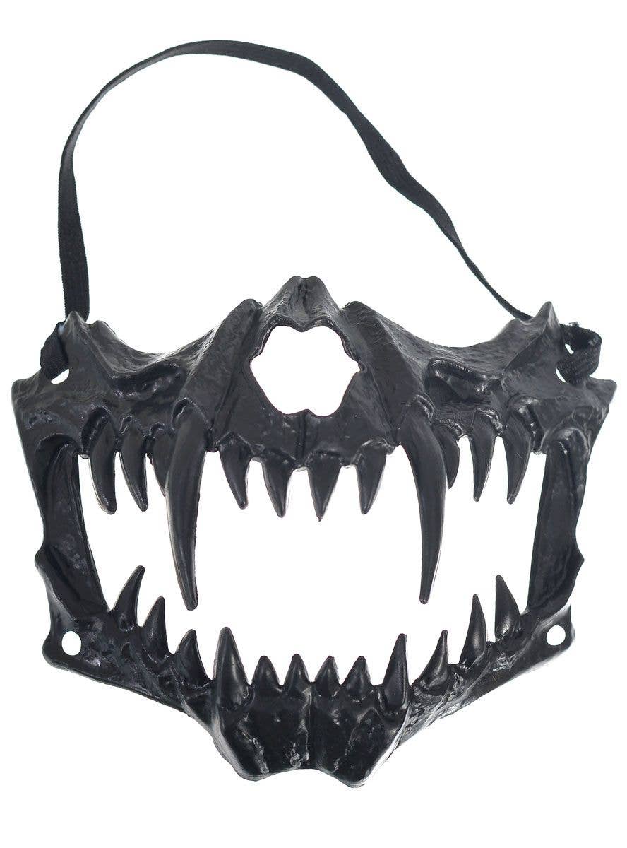 Roaring Black Dragon Half Face Costume Mask