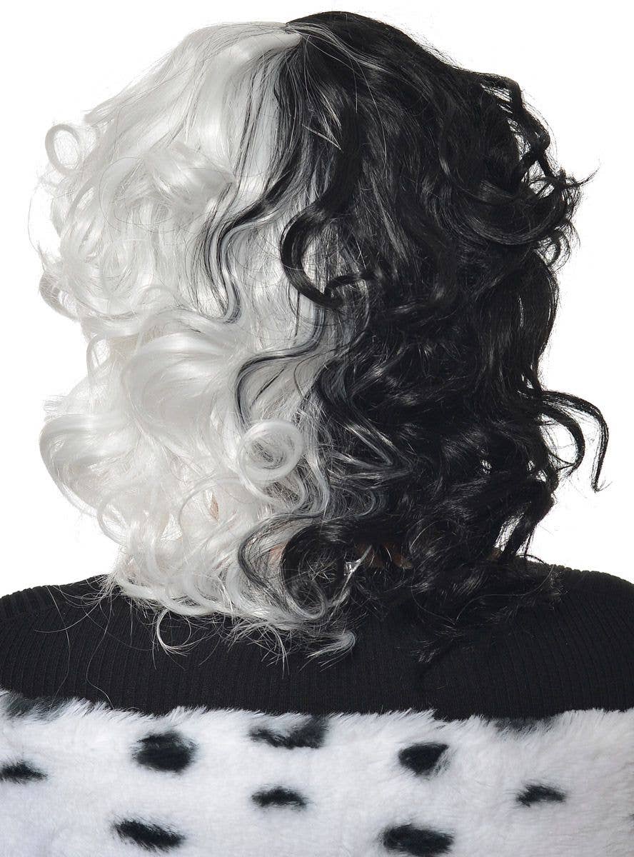 Cruella De Vil Curly Costume Wig | Womens Cruella Wig With Fringe