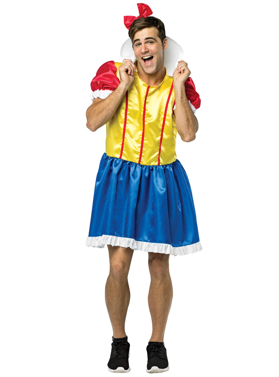Mens Funny Snow White Costume | Bro White Princess Costume for Men