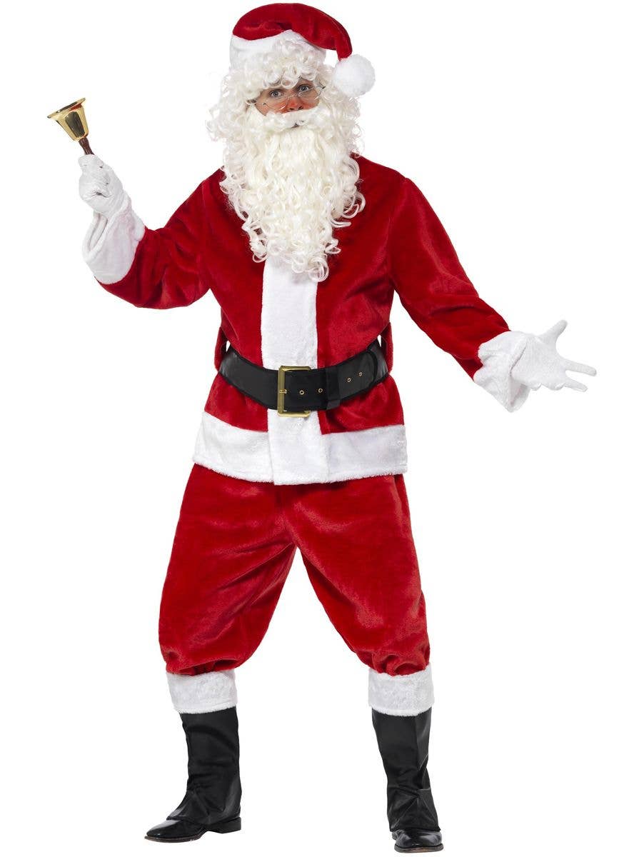 2 x Men's Adult Santa Suit Father Christmas Fancy Costume 