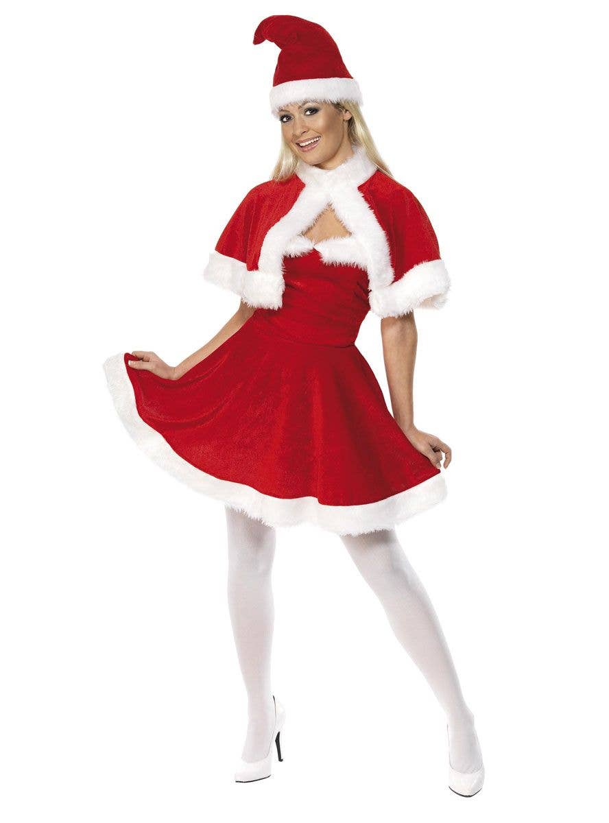 Festive Miss Santa Costume Dress | Women's Mrs Claus Christmas Costume