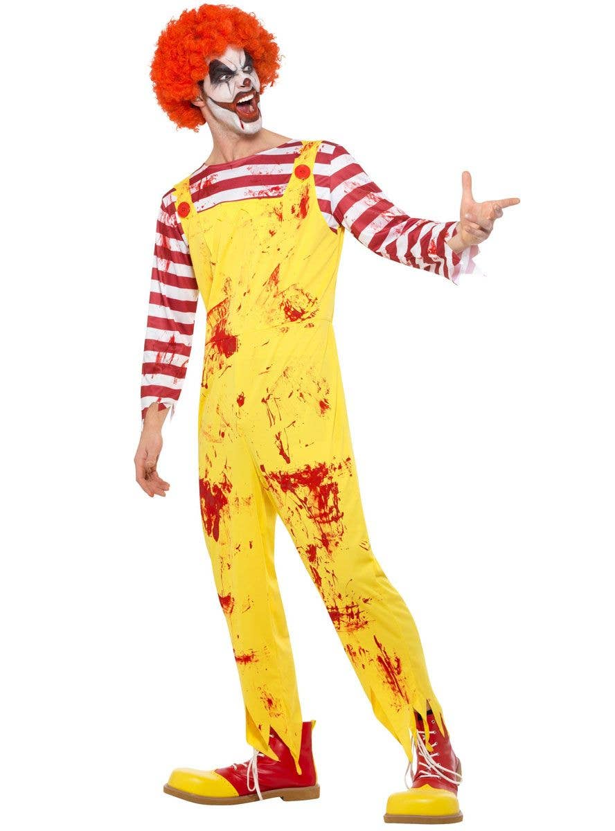 Killer Clown Wig Mens Fancy Dress Halloween Circus Ronald Mcdonald Costume