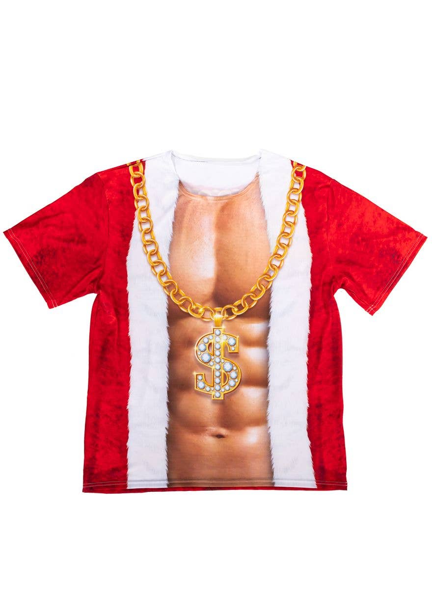 Bling Santa Men's Christmas Shirt | Christmas Costume Shirt for Men