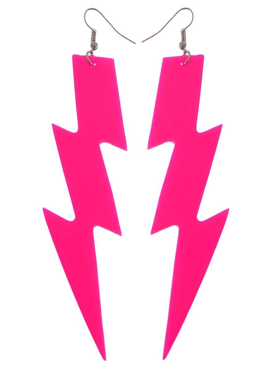 Horror-Shop 80s Earrings Neon Pink