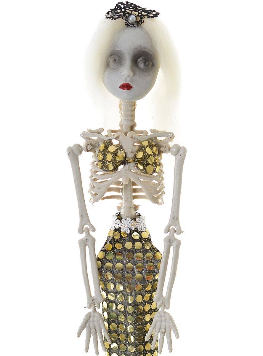 Skeleton Plastic Pirate Hand Hook Skull Cuff Gold Silver Prop Costume Accessory 