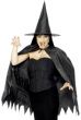 Witch Costume Kit with Black Satin Cape, Hat and Nose - Main Image