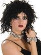 Silver Spiked 1980's Punk Costume Jewellery Set with Bracelet, Choker and Earrings - Main Image