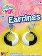 Black and White Mod 60s Costume Earrings - Main Image