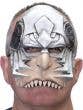 Half Face Cyborg Latex Mask Adults Costume Accessory Main Image