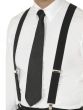 1920s Gangster Mens Black Costume Suspenders - Main Image