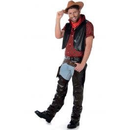 Black and Red Chequered Cowboy Costume