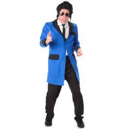 Buddy Holly Blue Tuxedo Dress Up for Men | 50s Mens Teddy Boy Costume