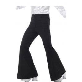 Black Flared Costume Pants For Men | Mens 1970s Black Pants