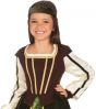 Renaissance Girl's Green and Brown Fancy Dress Front Top