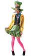 Women's Yellow And Green Lady Mad Hatter Disney Licensed Alice In Wonderland Fancy Dress Costume Main Image