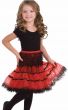 Girl's Black and Red Lace Costume Petticoat Front