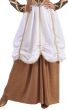 Women's Brown And White Medieval Costume Skirt With Gold Trim Main Image