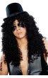 Men's Slash Deluxe Curly Black Rock Star Costume Wig Main Image