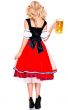 Women's Red German Beer Girl Costume Back Image