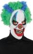 Green and Blue Halloween Crazy Clown Midnight Creatures Latex Mask Main Image