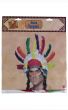 Adult's Native Indian Inspired Multicoloured Feather Headdress Costume Accessory Packaging Image