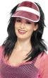 Adults Pink Poker Visor Novelty 80s Costume Accessory - Female Image