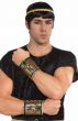 Gold Egyptian Pharaoh Costume Wrist Cuffs for Adults