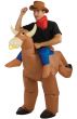 Inflatable Men's Novelty Bull Rider Piggyback Costume
