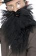 Long Black Faux Hair Costume Beard and Moustache