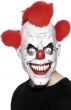 Horror Evil Clown Latex Mask With Red Hair Costume Accessory