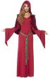 Red High Priestess Women's Medieval Queen Renaissance Costume View 1