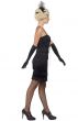 Women's Plus Size Black Fringe Flapper Dress Side Image