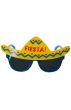 Novelty Blue Frame Mexican Fiesta Sombrero Costume Glasses - View 1