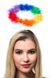 Rainbow Feathers Halo on a Headband Mardi Gras Costume Accessory