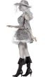 Tattered Grey Lace Women's Ghost Pirate Halloween Costume - Side View