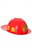 Budget Firefighter Red Plastic Fire Chief Adult's Helmet Hat Main Image