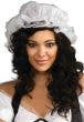 Women's Ruffled White Renaissance Bar Maid Costume Hat