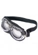 Deluxe Silver and Black Steampunk Aviator Goggles