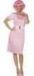 Women's Retro Pink Frenchy Grease Costume Dress Front View