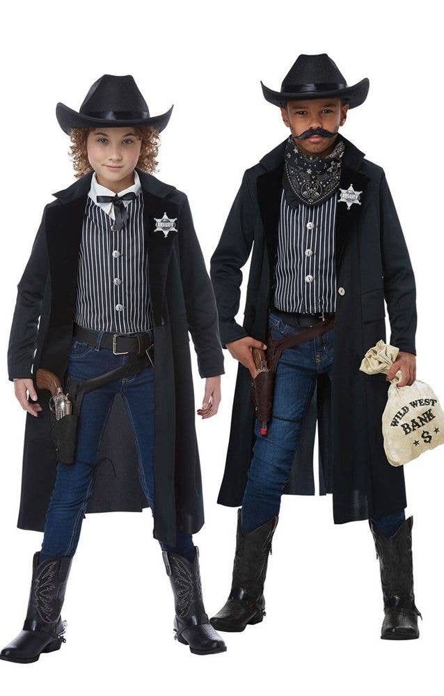Wild West Avenger Boys Child Western Cowboy Bandit Costume-S