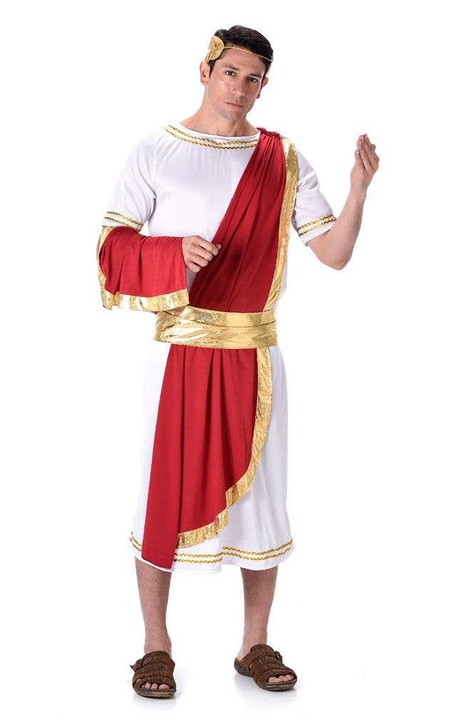 Men's Julius Caesar Costume | Roman Emperor Men's Toga Costume