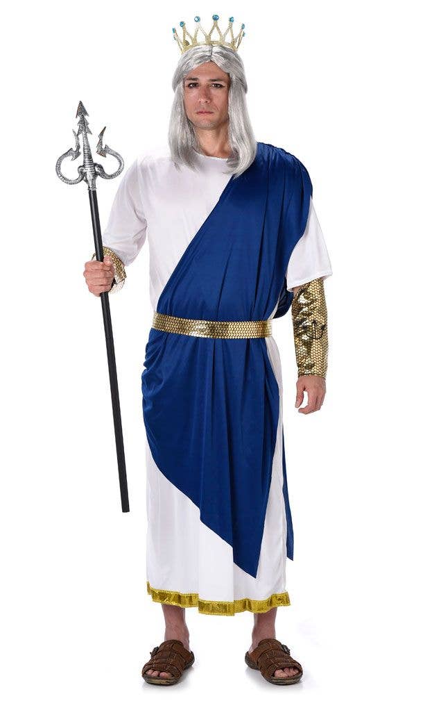 King Neptune Wig Adult God Halloween Costume Fancy Dress