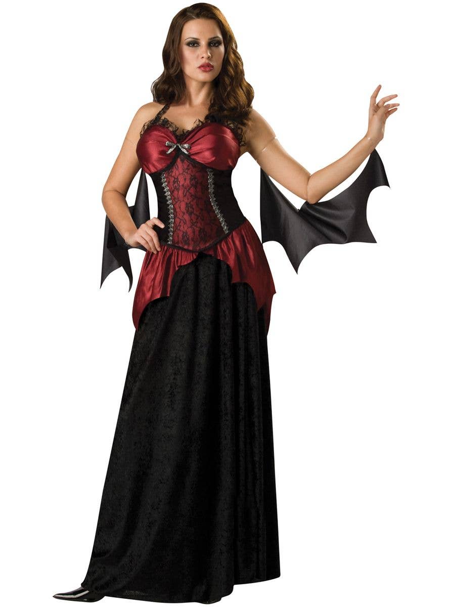 Gothic Vampira Halloween Costume | Women's Long Vampire Costume