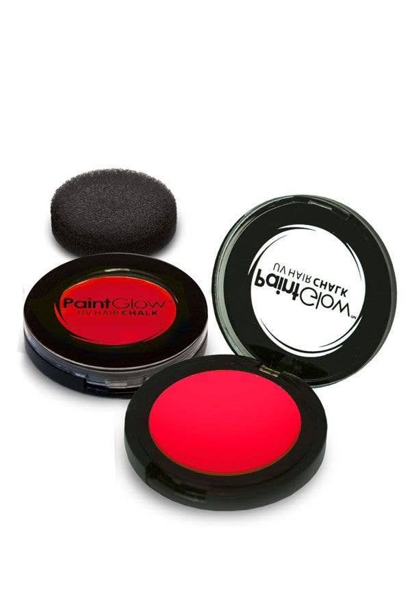 Neon Red Blacklight Reactive Hair Chalk | UV Fluro Red Hair Chalk