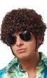 Steven Hyde That 70's Show Men's Short Curly Brown Wig With Side Burns 