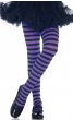 Girl's Purple And Black Striped Costume Accessory Stockings Tights Alternative Image